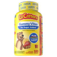 L'il Critters Gummy Vites No Sugar Added Juicy Orange/Fresh Strawberry Daily Multivitamin, 100 Each