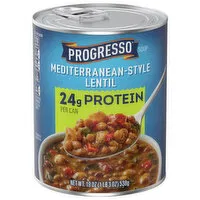 Progresso Soup, Mediterranean Style Lentil, 19 Ounce