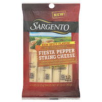 Sargento String Cheese, Natural, Fiesta Pepper, 12 Each