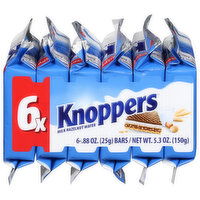 Knoppers Wafer, Milk Hazelnut, 6 Each