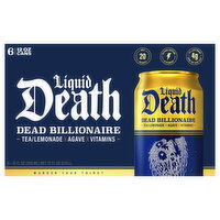 Liquid Death Tea/Lemonade, Dead Billionaire, 6 Each