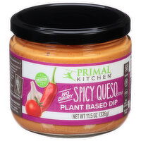 Primal Kitchen Plant Based Dip, No Dairy, Spicy Queso Style, Medium, 11.5 Ounce