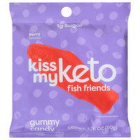 Kiss My Keto Gummy Candy, Berry Flavored, Fish Friends, 1.76 Ounce