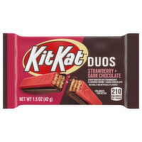 Kit Kat Crisp Wafers, Strawberry + Dark Chocolate, Duos, 1.5 Ounce