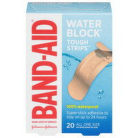 Band-Aid Water Block Tough Strips Adhesive Bandages, All One Size, 20 Each