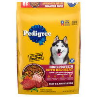 Pedigree High Protein with Red Meat Adult 100% Complete & Balanced Beef & Lamb Flavor Food for Dogs, 18 Pound