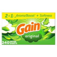 Gain Gain dryer sheets, 240 Count, Original Scent Fabric Softener Sheets, 240 Each