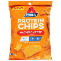 Atkins Protein Chips, Nacho Cheese Flavor, 1.1 Ounce