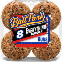 Ball Park Everything Pre-sliced Burger Buns, 8 count, 16 oz, 8 Each