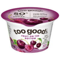 Too Good & Co. Yogurt, Fruit on the Bottom, Black Cherry, 5.3 Ounce