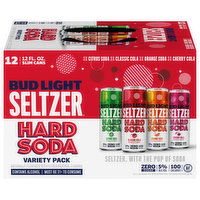 Bud Light Seltzer Hard Soda, Variety Pack, 12 Each