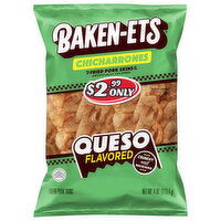 Baken-Ets Pork Skins, Queso Flavored, Fried, Chicharrones, 4 Ounce