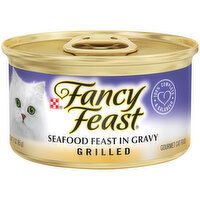 Fancy Feast Gourmet Cat Food, Grilled, Seafood Feast in Gravy, 3 Ounce