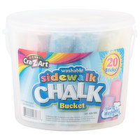 Cra-Z-Art Chalk Bucket, Sidewalk, Washable, 20 Each