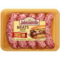 Johnsonville Beer Brats, Party Pack, 10 Links, 38 Ounce