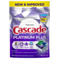 Cascade Platinum Plus Fresh Scent Dishwasher Detergent, 19 Each