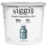 Siggi's Yogurt, Plain, Fat Free, 24 Ounce