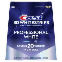 Crest Whitestrip 3d White Crest 3D Whitestrips Professional White At-home Teeth Whitening Kit, 20 Treatments, 20 Each