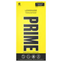 Prime Electrolyte Drink Mix, Lemonade, 6 Each