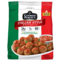 Cooked Perfect Italian Style Meatballs, 40 Ounce