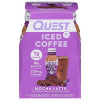 Quest Iced Coffee, Mocha Latte, 4 Each