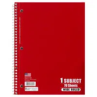 Norcom Notebook, Wide Ruled, 70 Sheets, 1 Each