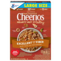 Cheerios Hearty Nut Medley Maple Cinnamon Cereal Large Size, 14.7 Ounce
