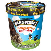 Ben & Jerry's Ice Cream, Peanut Butter Half Baked, 1 Pint