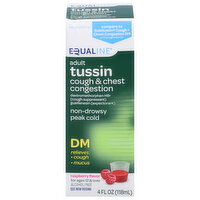 Equaline Tussin, Non-Drowsy, Adult, Raspberry Flavor, 4 Fluid ounce