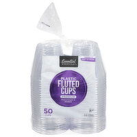 Essential Everyday Fluted Cups, Plastic, 50 Each