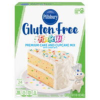 Pillsbury Funfetti Gluten Free Premium Cake and Cupcake Mix with Candy Bits, 17 Ounce