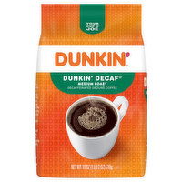 Dunkin' Coffee, Decaffeinated, Ground, Medium Roast, 18 Ounce