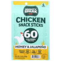 Mighty Spark Honey/Jalapeno Chicken Snack Sticks, 4 Each