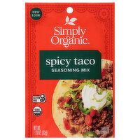 Simply Organic Spicy Taco Seasoning Mix, 1.13 Ounce
