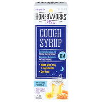 Honey Works Plus Cough Syrup, DM, Night-Time, 8 Fluid ounce