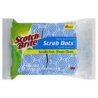 Scotch Brite Sponges, Scrub Dots, Non-Scratch, 6 Pack, 6 Ounce