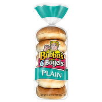 Bubba's Bagels, Plain, Sliced, 18 Ounce