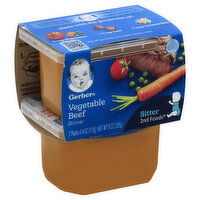 Gerber 2nd Foods Vegetable Beef Dinner, Sitter, 2 Each