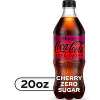 Coca-Cola Zero Sugar Coca-Cola Cherry Zero Sugar Cherry Diet Soda Soft Drink, 20 Fluid ounce