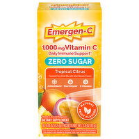 Emergen-C Vitamin C, Zero Sugar, 1000 mg, Tropical Citrus, 18 Each