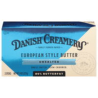 Danish Creamers Butter, European Style, Unsalted, 85% Butterfat, 2 Each