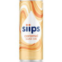 Siips Lowfat Caramel Milk Single Serve, 8 Ounce