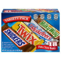 Mars Wrigley Bars, Full Size, Variety Pack, 18 Each