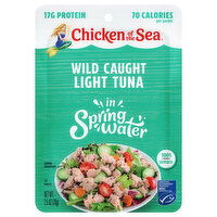 Chicken of the Sea Tuna, in Spring Water, Light, Wild Caught, 2.5 Ounce