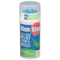 Blue Stop Max Relief, for Joints + Muscles, Triple Action, Fresh Scent, 3.4 Fluid ounce