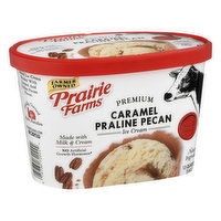 Prairie Farms Ice Cream, Premium, Caramel Praline Pecan, 1.5 Quart