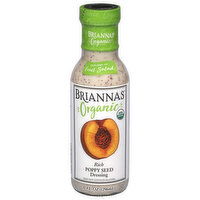 Briannas Dressing, Organic, Poppy Seed, Rich, 10 Fluid ounce