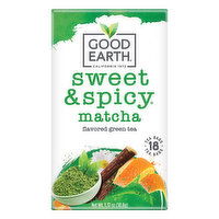 Good Earth Good Earth Sweet & Spicy Matcha Green Tea 18 Count Tea Bags, 1.37 Ounce