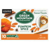 Green Mountain Coffee Roasters Coffee, Pumpkin Spice, K-Cup Pods, 10 Each