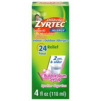 Zyrtec Allergy, Bubble Gum Syrup, 4 Fluid ounce